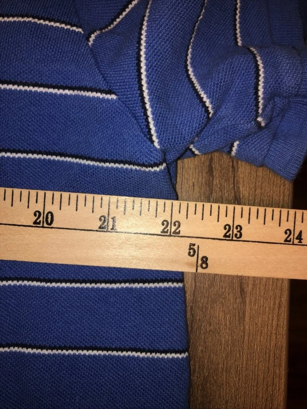 Vintage Polo Jeans Company Ralph Lauren Men's Polo Shirt Blue Striped Large